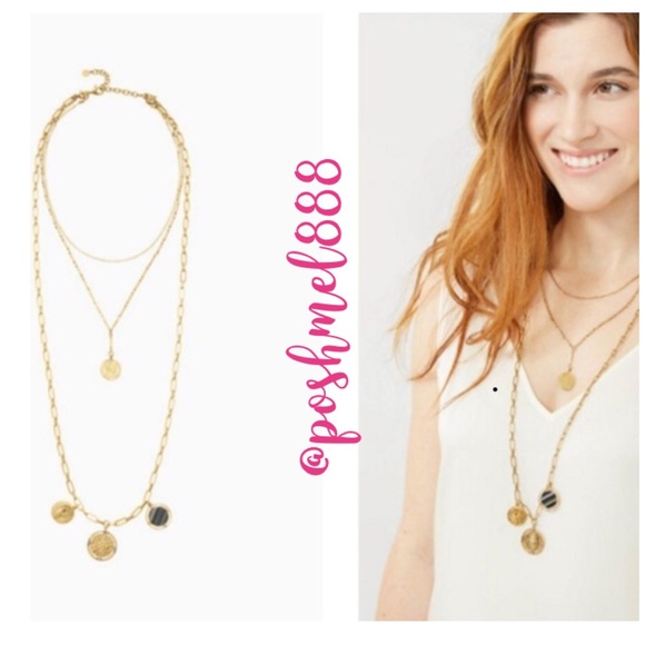 Stella & DotNew Vintage Gold Layered Coin ⚜️3-in-1 Dez Necklace Retir…
